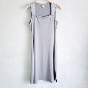 Vintage Une Bodycon Knee Length Light Stonewash Blue Sleeveless Dress Size Large